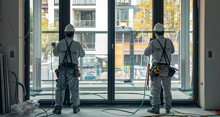 Patio Door Glass Replacement with Built-In Blinds in Winter Park, FL
