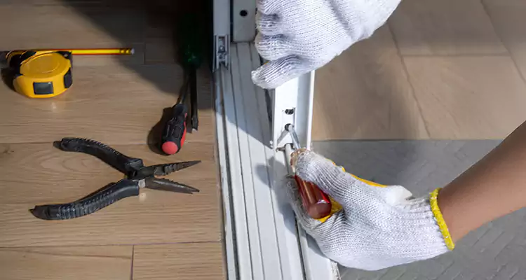 Backyard Sliding Door Track Repair in Winter Park, FL